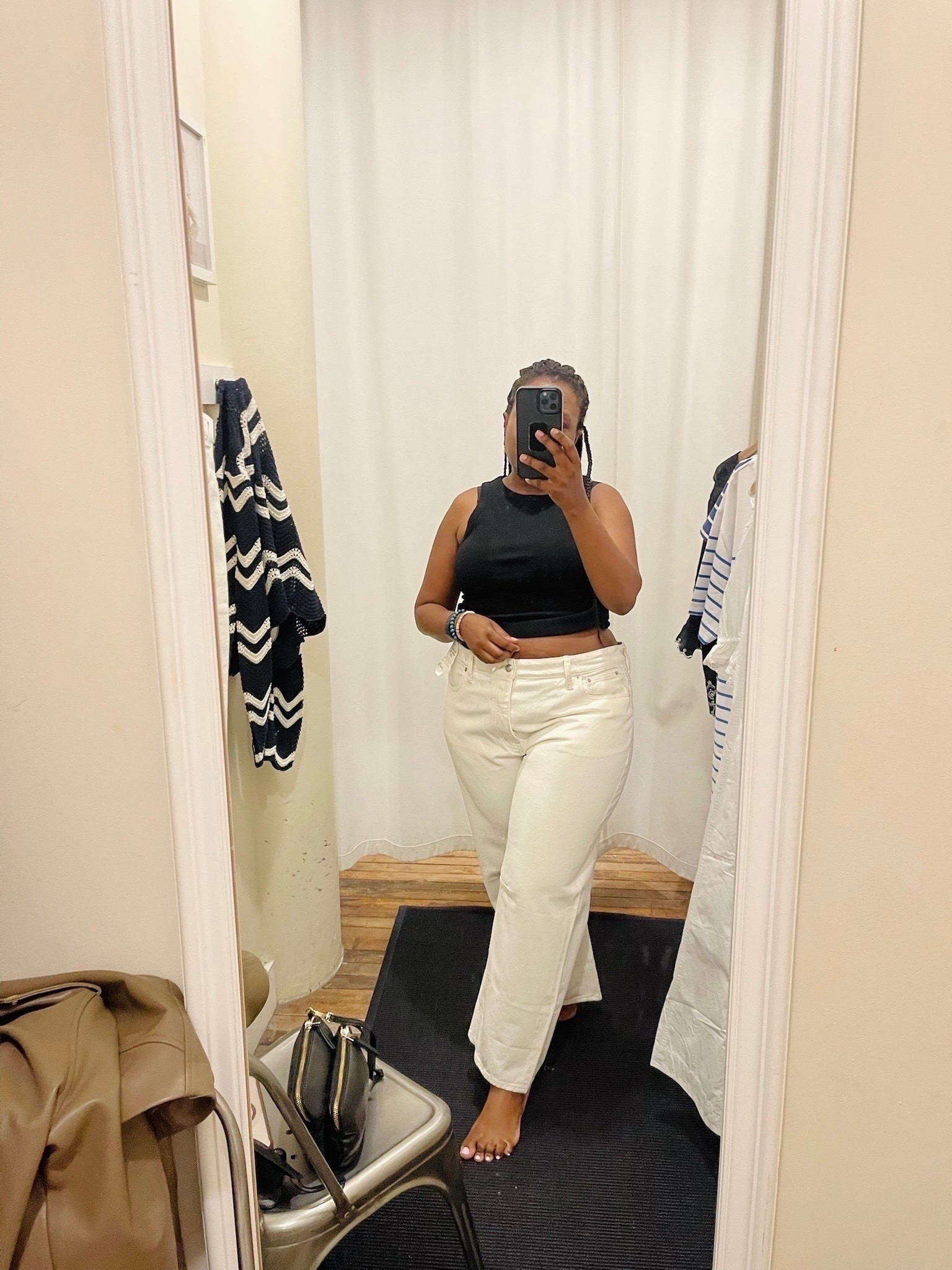 SecretsofYve: paired this black tank with barrel-leg jeans in white. @Madewell @ltk 
#Secretsofyve #ltkgiftguide
Always humbled & thankful to have you here.. New posts daily at 3pm & 4:15pm EST. 
CEO: PATESI Global & PATESIfoundation.org
@secretsofyve : where beautiful meets practical, comfy meets style, affordable meets glam with a splash of splurge every now and then. I do LOVE a good sale and combining codes! #ltksalealert #ltku #ltkplussize #ltkmidsize #ltkover40 #ltkpetite #ltktall #ltkvlog #ltktravel #ltkbump #ltkootd #ltkdayinmylife #ltkmomlife secretsofyve

#LTKSeasonal #LTKgrwm #LTKWorkwear
