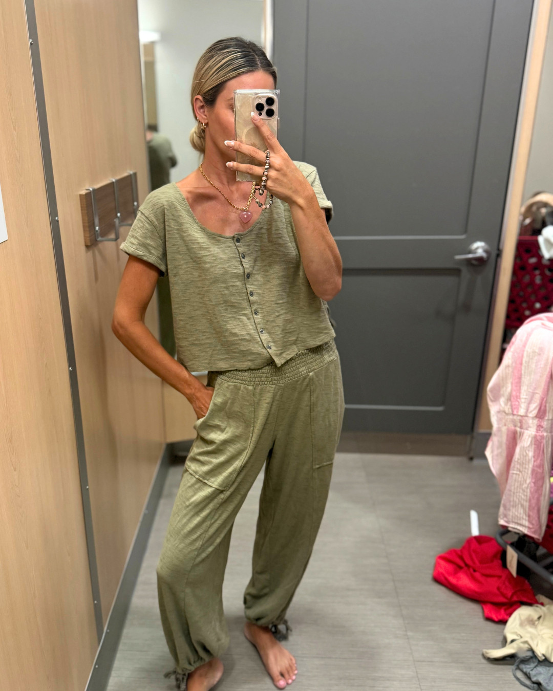 Target women's fashion has the best elevated loungewear 💚 This olive green matching set is soft, lightweight, and perfect for travel days, errands, school drop-off, or casual weekends. Wear the pieces together or mix and match for endless outfits. Affordable Target fashion linked in my LTK! #TargetStyle #TargetFashion #TargetFinds #MatchingSet #CasualStyle #EverydayOutfit 

 #LTKootd #LTKSeasonal