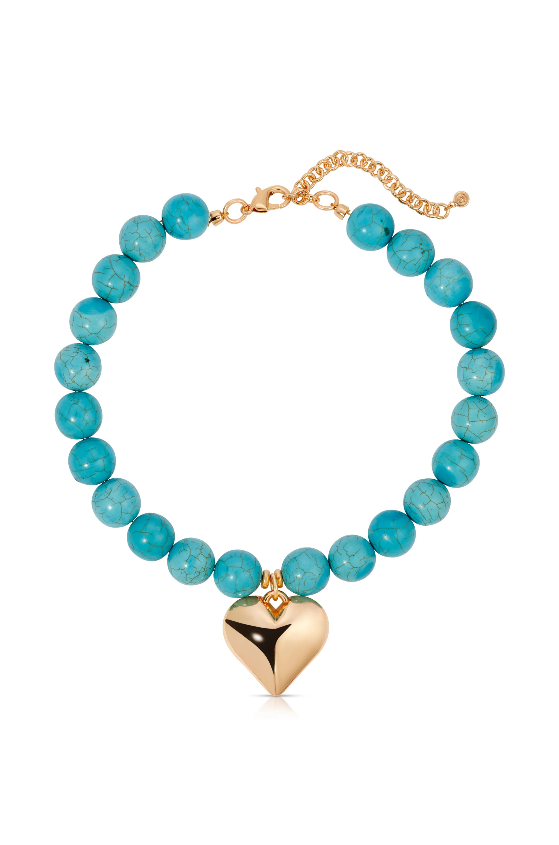 Luck and Love Turquoise Necklace - Turquoise with 18k Gold Plating / One Size | Ettika