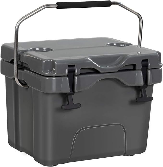 Goplus 16 Quart Cooler, 24-Can Capacity Ice Chest with 2 Cup Holders, 3-5 Days Ice Retention, Por... | Amazon (US)