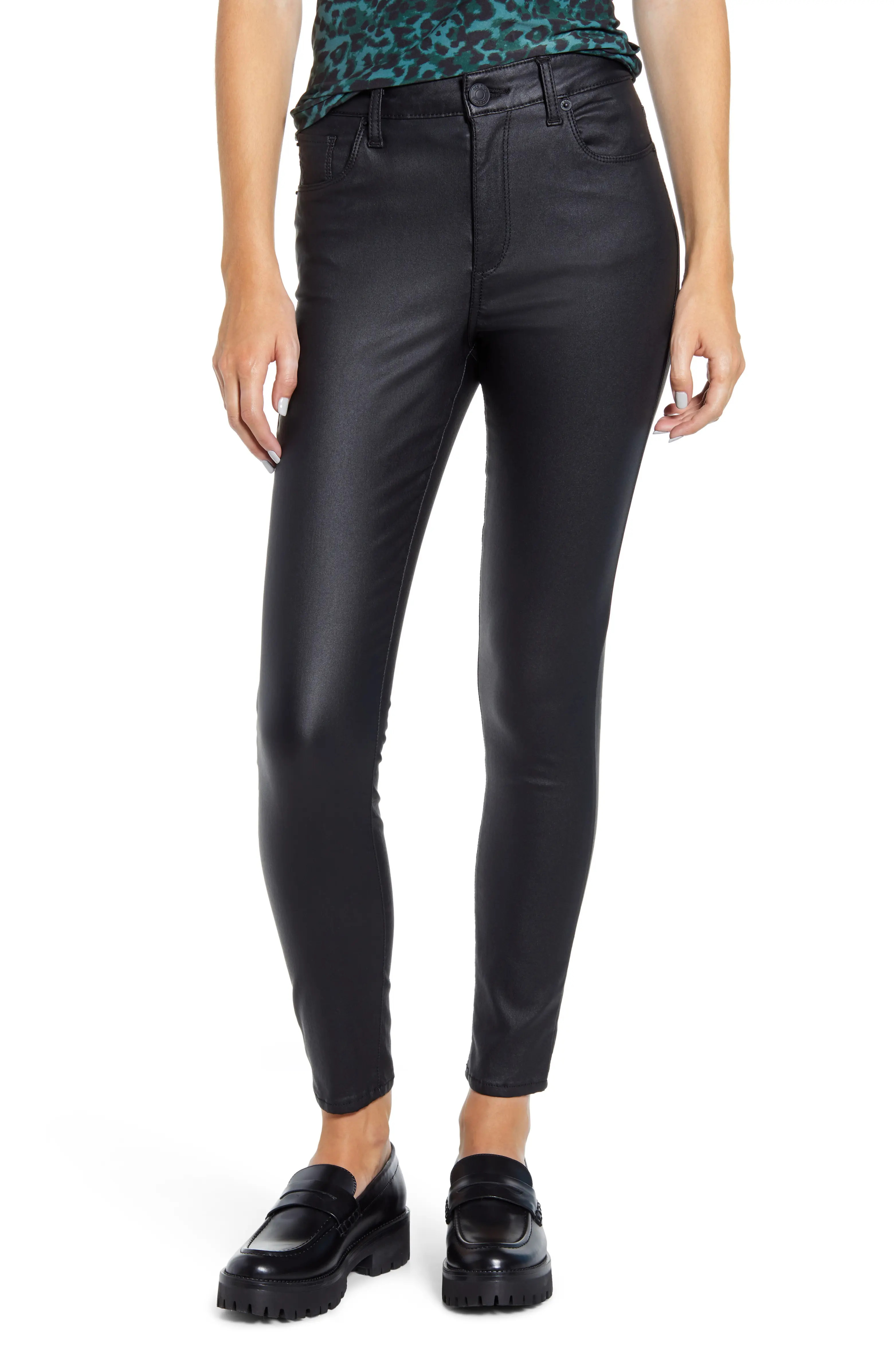 Ellie Coated High Waist Ankle Skinny Jeans | Nordstrom