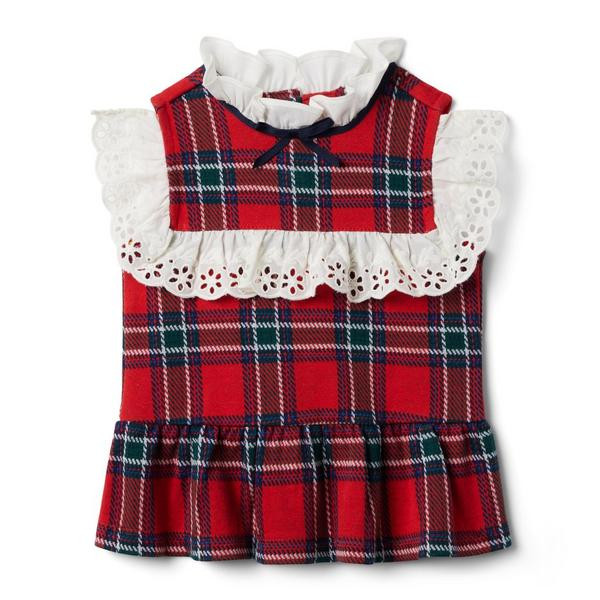 Plaid Ruffle Peplum Jacquard Top | Janie and Jack