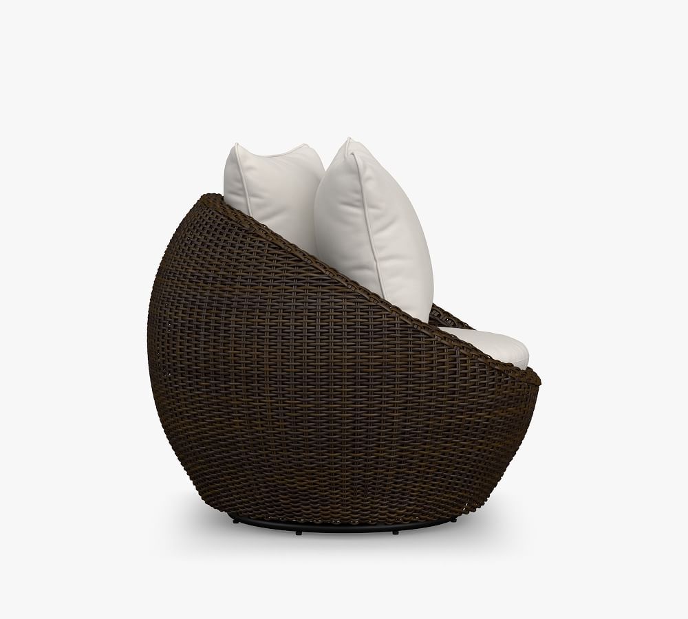 Torrey All-Weather Wicker Papasan Swivel Chair | Pottery Barn (US)