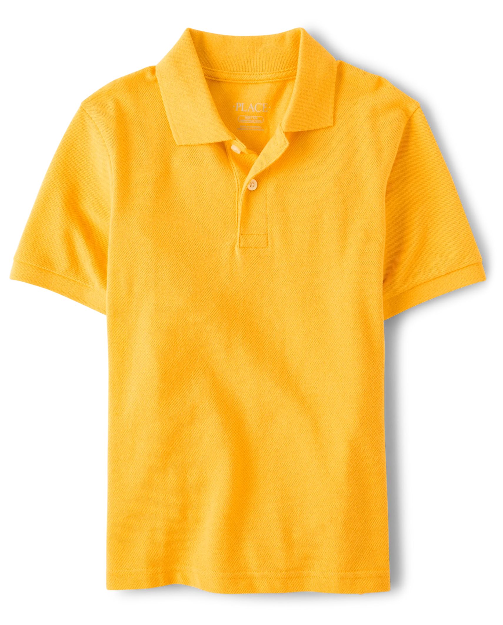 Boys Uniform Pique Polo - yellow pencil | The Children's Place