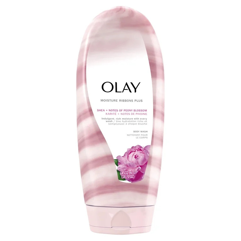 Olay Moisture Ribbons Plus Shea and Peony Blossom Body Wash, 18 fl oz - Walmart.com | Walmart (US)