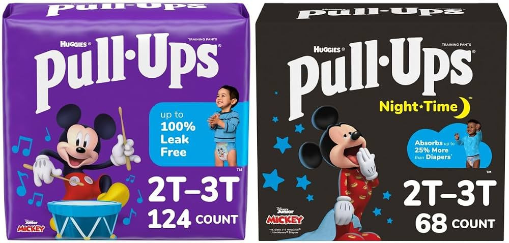 Pull-Ups Boys' Potty Training Pants, Size 2T-3T Training Underwear (16-34 lbs), 124 Count (4 Pack... | Amazon (US)
