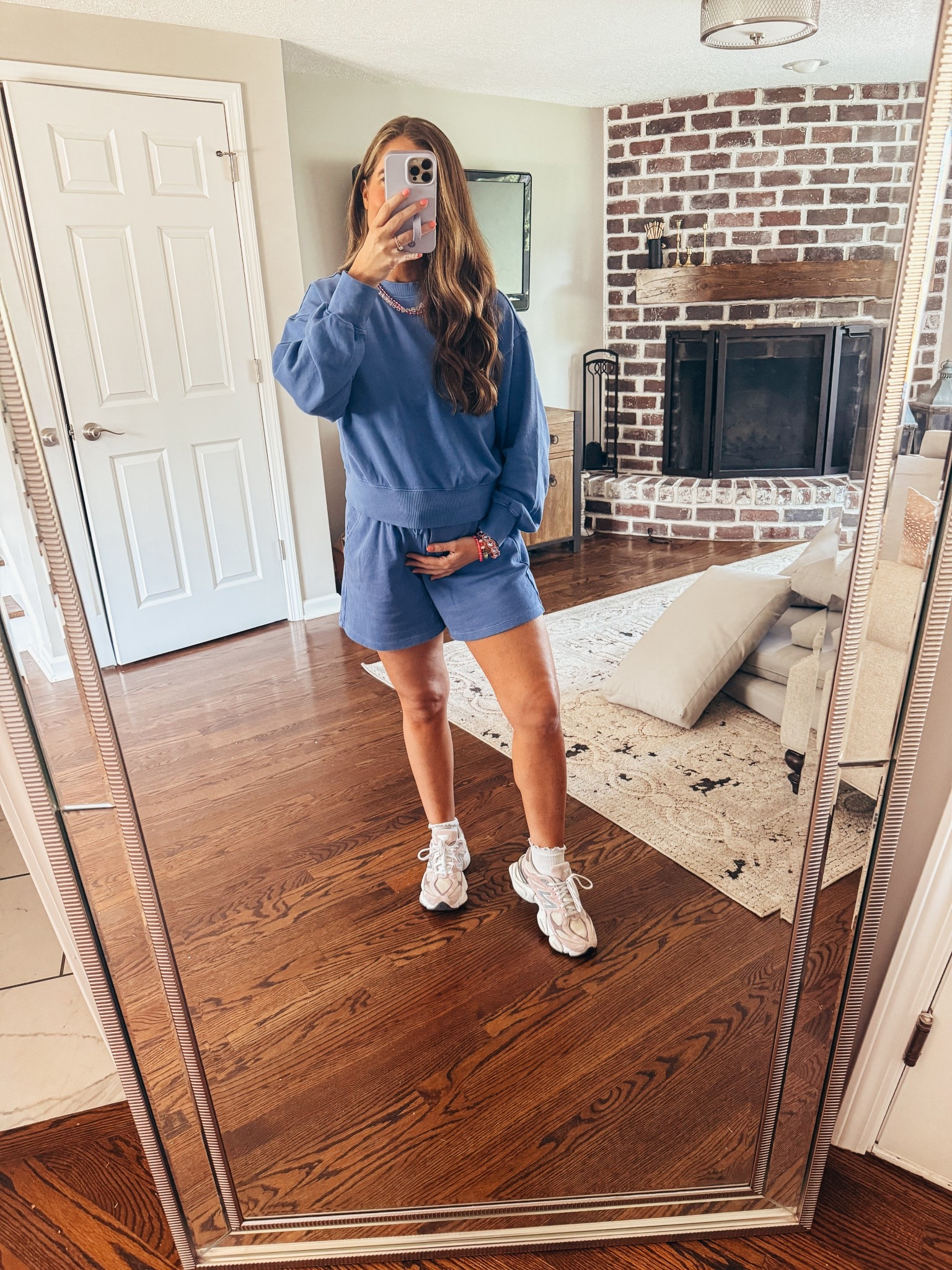 The cutest lounge set from old navy! Top is 40% off and shorts are 30% off! Tons of colors. I sized up to a medium in both for the bump and for postpartum. I am 35 weeks pregnant here. 

#LTKSummerEdit #LTKBump #LTKSaleAlert