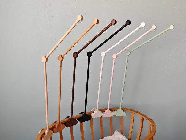 Natural Wood Baby Crib Mobile Hanger Arm: Universal Fit | Etsy (Global)