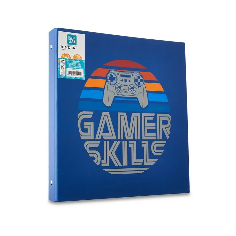Pen+Gear 3-Ring Fashion Binder, 1" O-Rings, Gaming | Walmart (US)