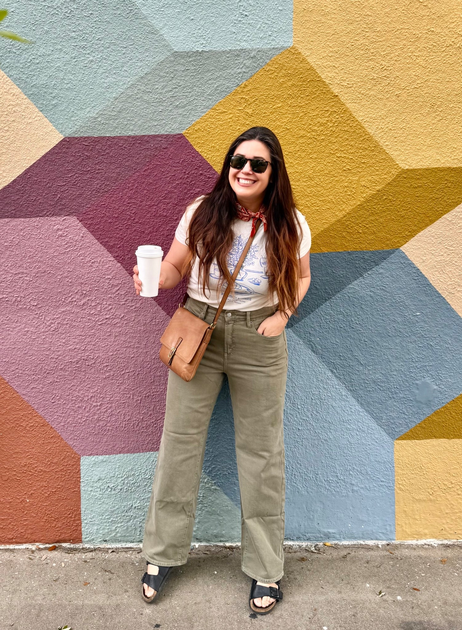 Made it to St Pete for Spring Break! Great outfit for a walk around the neighborhood to get coffee. $16 pants! Wearing size 12 and M in the Tee. Thrifted Coach bag!

#LTKSaleAlert #LTKStyleTip #LTKMidsize