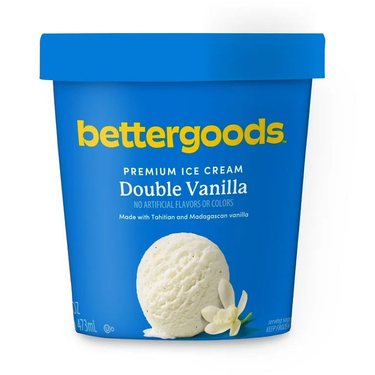 bettergoods Double Vanilla Premium Ice Cream, 16 fl oz | Walmart (US)