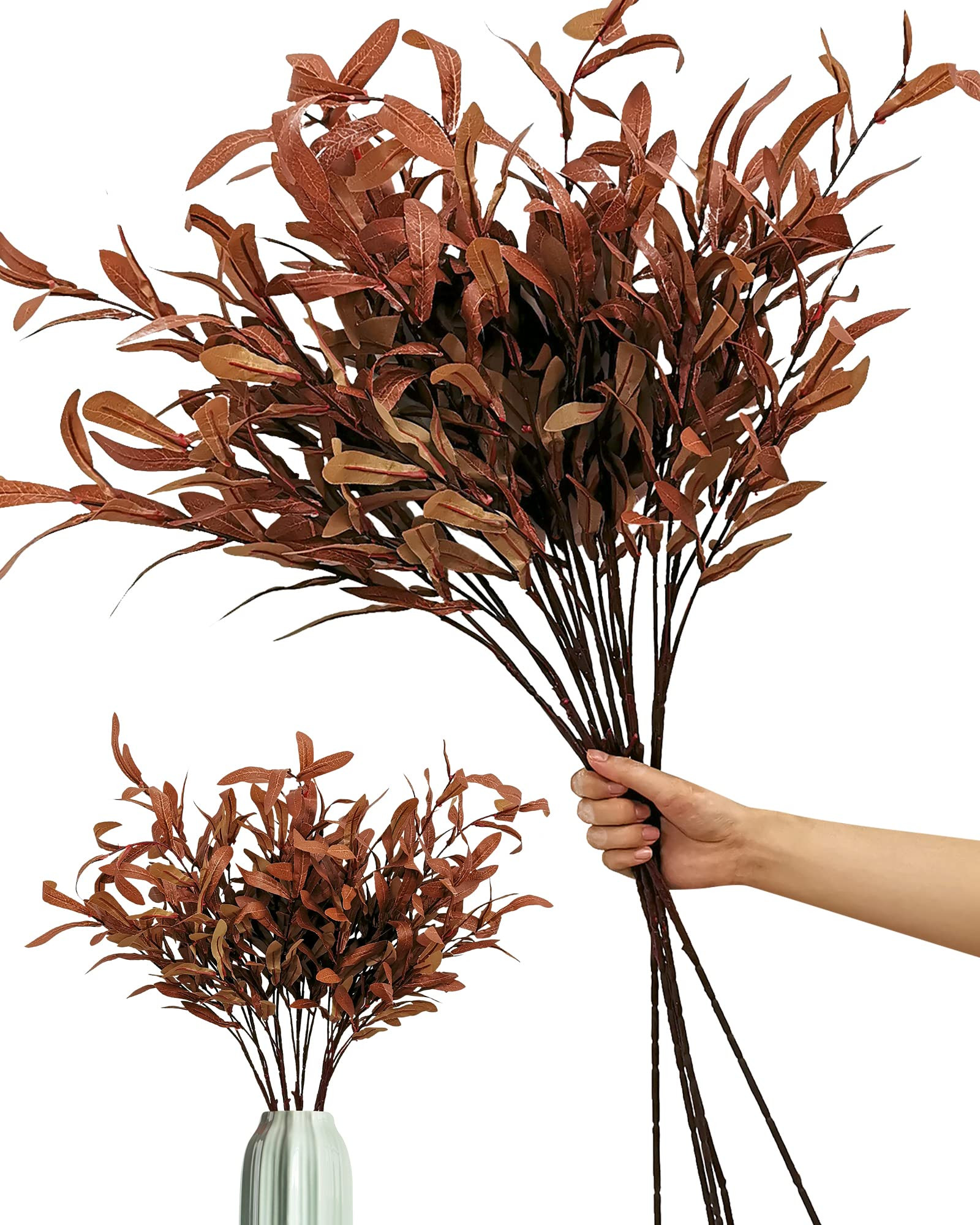 Amazon.com: SNAIL GARDEN 5Pcs Fall Artificial Olive Leaves, 37" Long Stems Silk Greenery Autumn E... | Amazon (US)