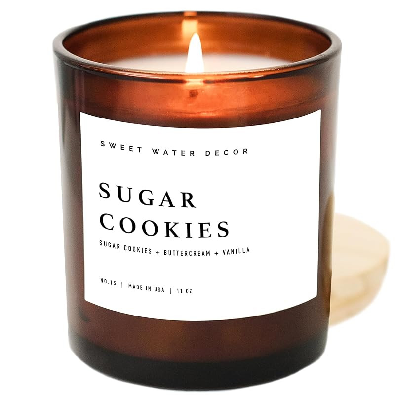 Sweet Water Decor Sugar Cookies Soy Candle | Sugar Cookies, Buttercream Frosting, and Vanilla Ext... | Amazon (US)