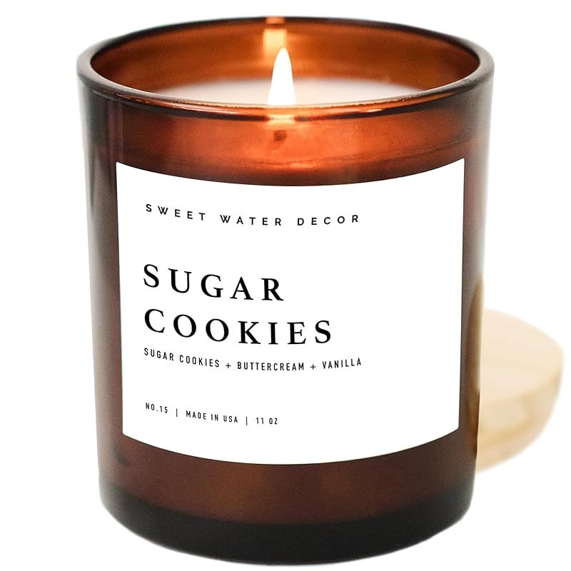 Sweet Water Decor Sugar Cookies Soy Candle | Sugar Cookies, Buttercream Frosting, and Vanilla Ext... | Amazon (US)