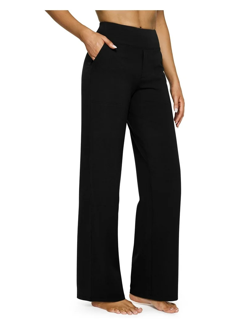 G4Free Yoga Pants Women Wide Leg Pants with Pockets High Waist Stretch Dress Casual Sweatpants Pe... | Walmart (US)