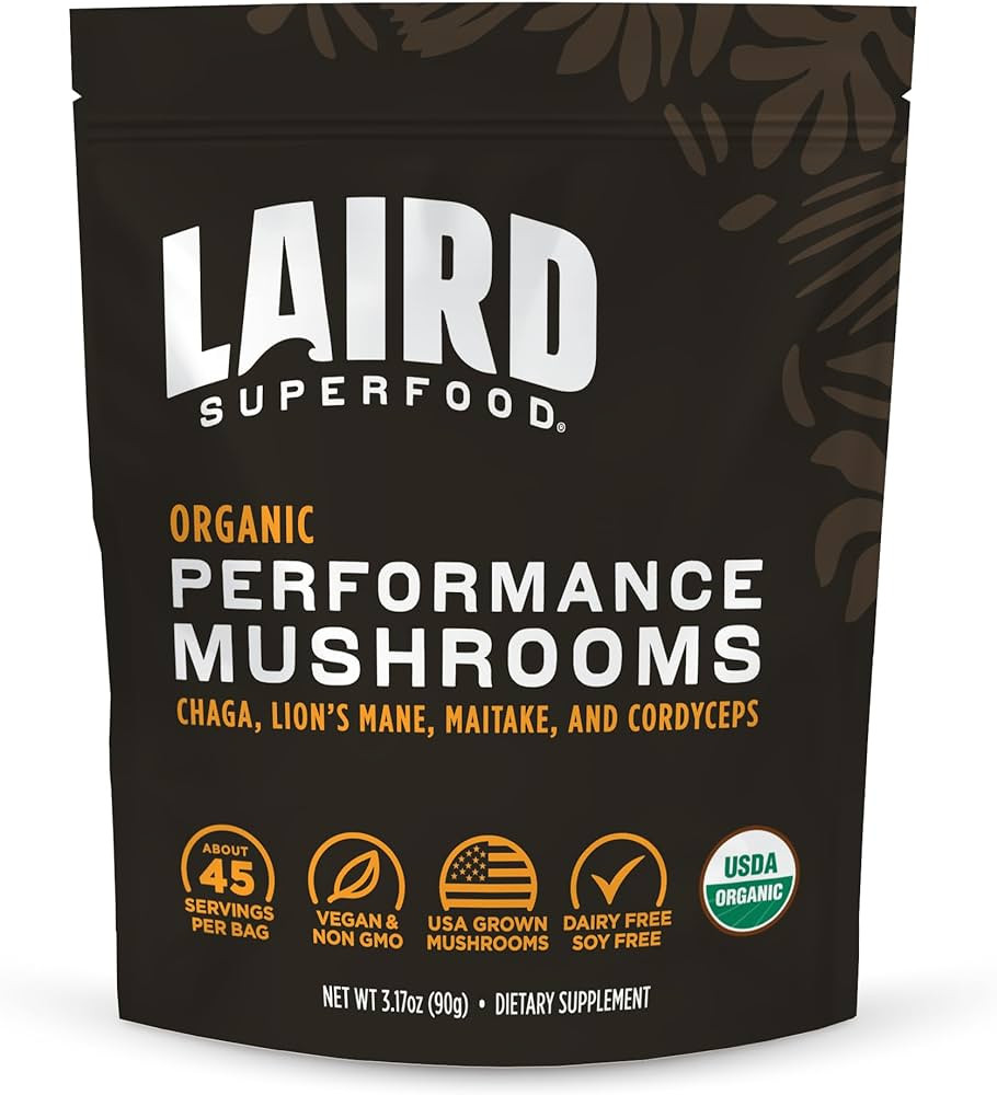 Laird Superfood Organic Performance Mushroom Blend with Chaga, Cordyceps, Lion's Mane and Maitake... | Amazon (US)