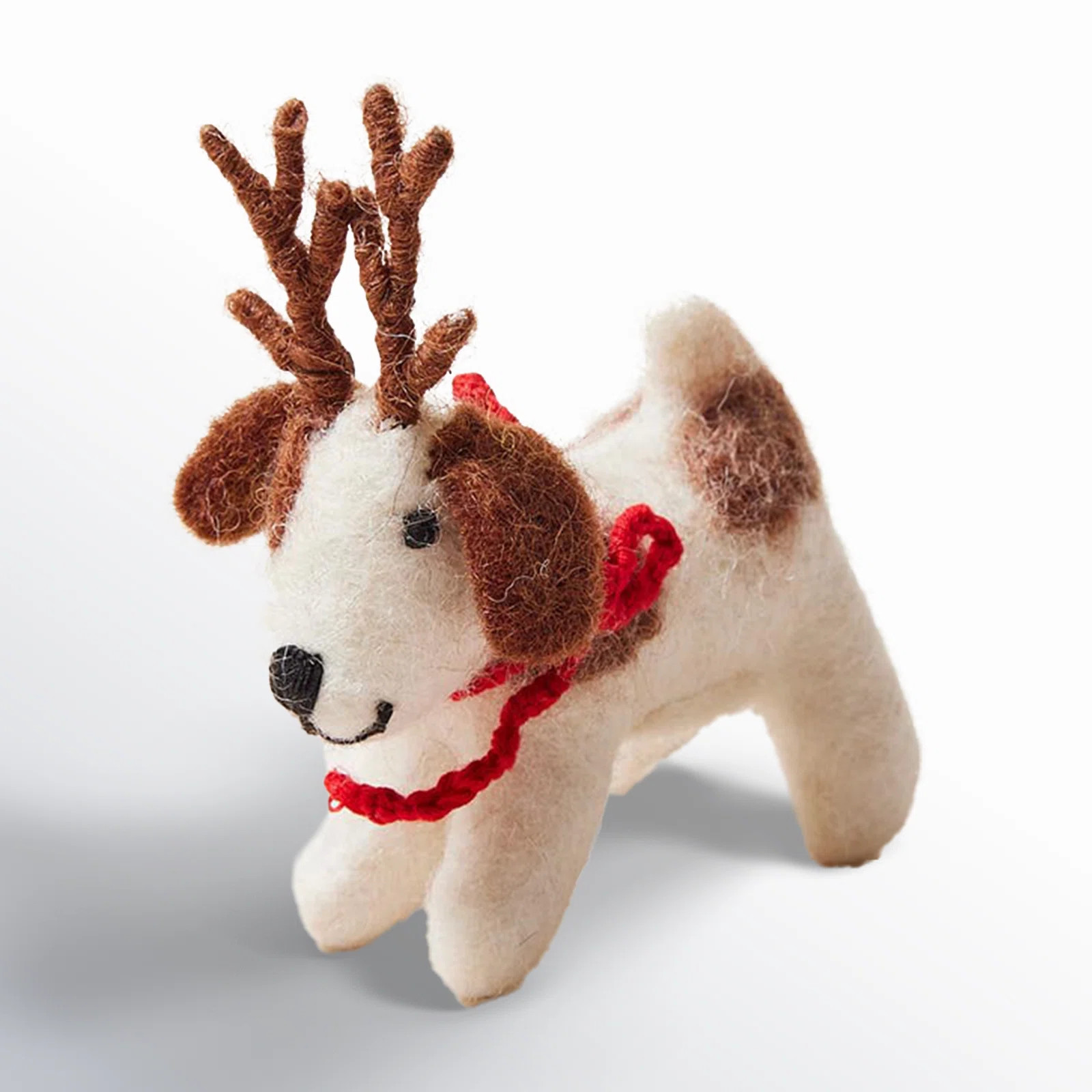 Felted Festive Pup Ornament - Max | AllModern