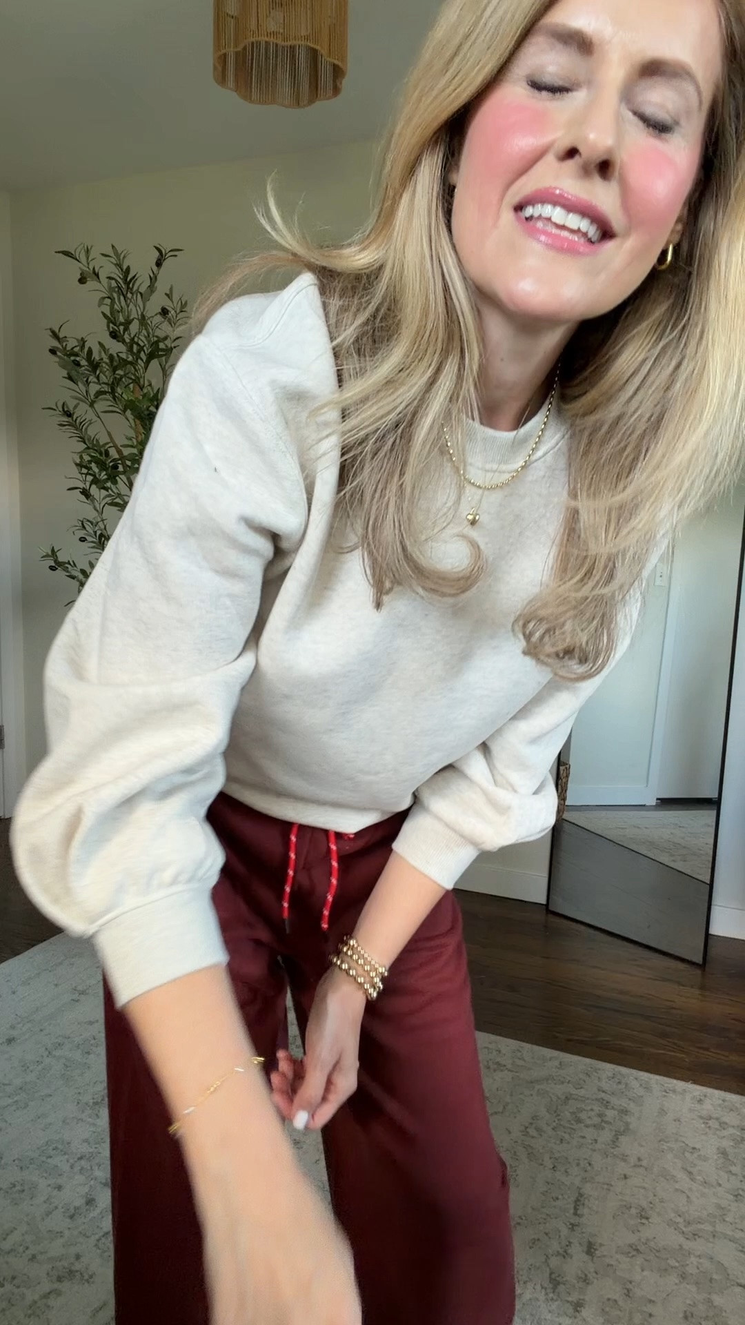 $9 wide leg fleece pants, amazing fabric, great quality, get them! Perfect for New England fall and winter. I’m in a medium. Top is not online yet. #walmartfashion

#LTKOver40