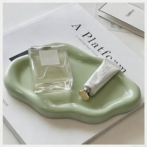 Small Trinket Dish Jewelry Tray for Women, Cute Ceramic Cloud Tray, Jewelry Ring Holder Dish for Keys, Candles, Perfume, Vanity Nightstand Decor Jewelry Plate Bowl, Friendship Birthday Gifts for Mom | Amazon (US)