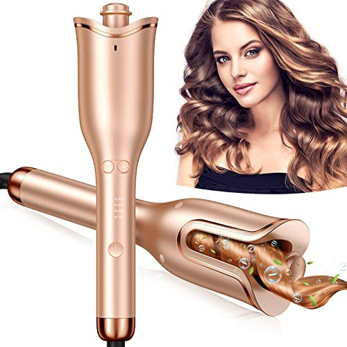 Automatic Curling Iron, Professional Automatic Hair Curler with 1" Curling Wand Large Slot & 4 Temperature & 3 Timer, Dual Voltage Anti-Tangle Rotating Curling Iron with Auto Shut-Off for Hair Styling | Amazon (US)
