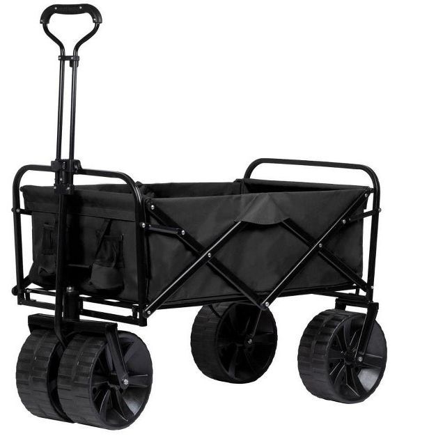 Monoprice Heavy Duty All Terrain Collapsible Outdoor Wagon, Black - Durable, 600D Oxford, Mildew ... | Target
