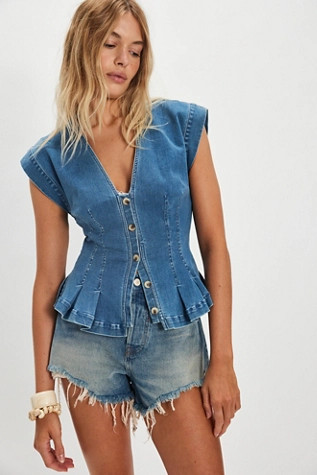 Dylan Denim Vest | Free People (Global - UK&FR Excluded)