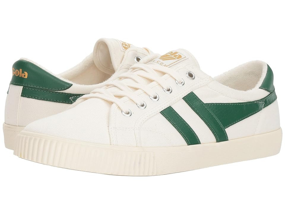 Gola Tennis Men's Shoes Off-White/Green : 9 D - Medium, Canvas | Zappos