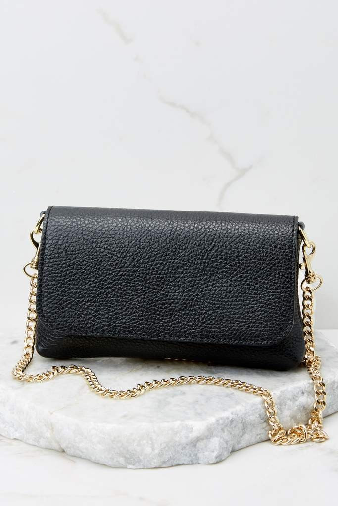 Little Lady Black Leather Bag | Red Dress 