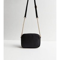 Black Leather-Look Debossed Camera Cross Body Bag New Look | New Look (UK)