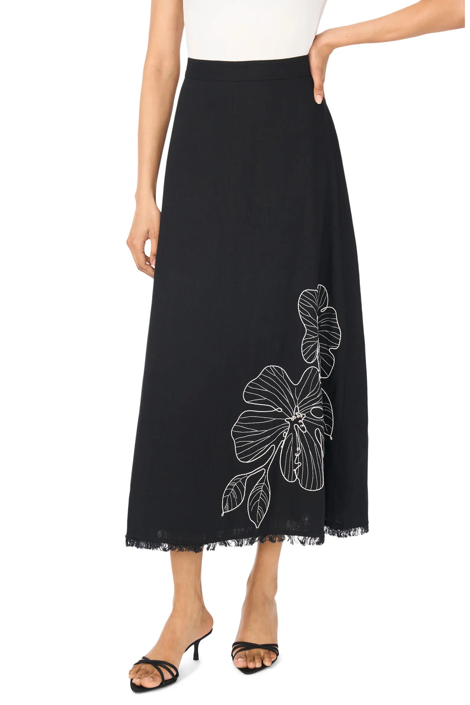 Placed Embroidered Floral Skirt (Women) | Nordstrom | Nordstrom