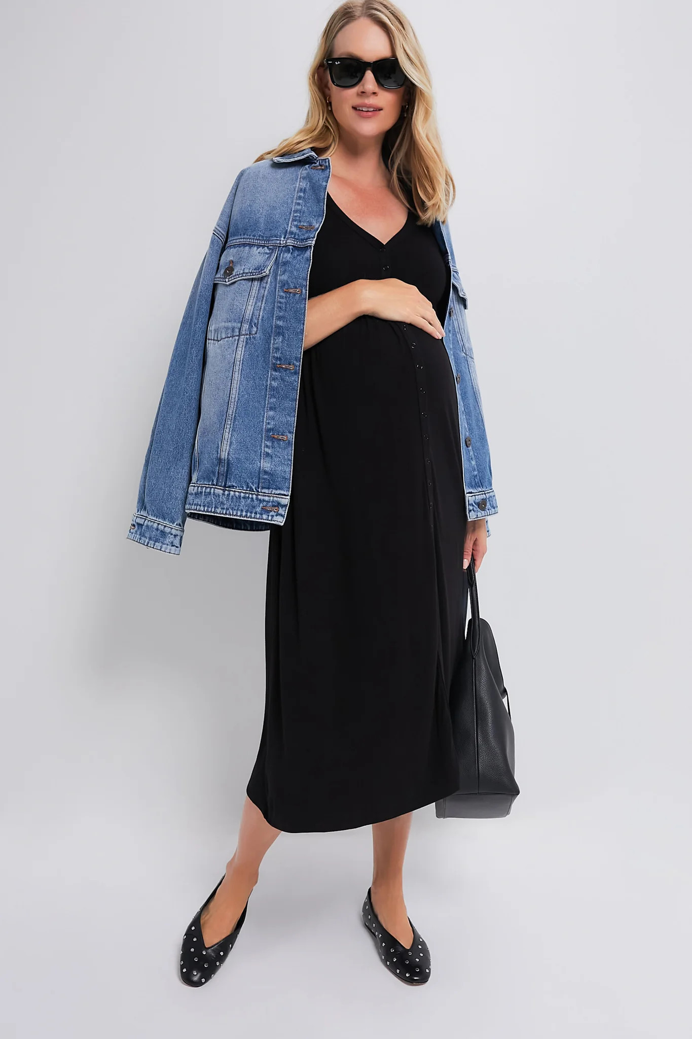 Black The Softest Rib Nursing Dress | Tuckernuck (US)