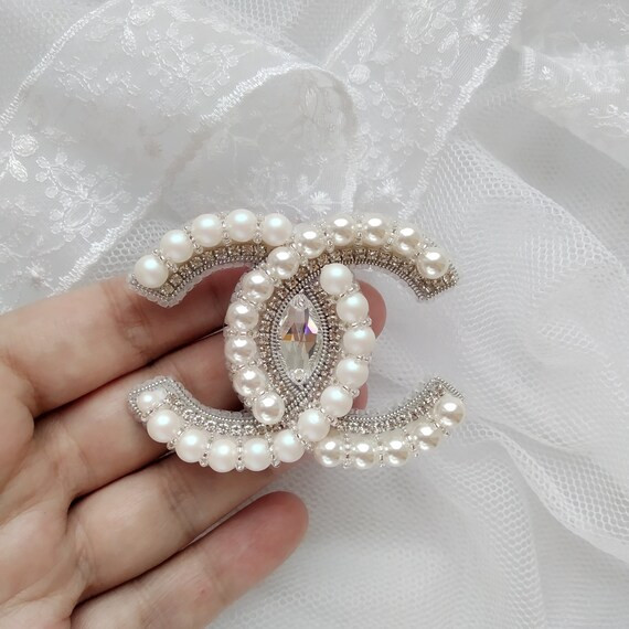 handmade brooch pearls beaded embroidered pin | Etsy (US)