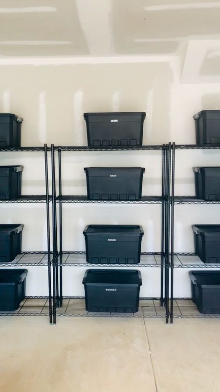 Garage shelf organization 

#LTKhome #LTKVideo #LTKSeasonal