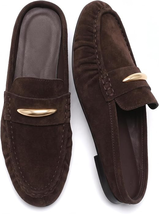 Penny Loafers for Women Comfortable Slip on Suede Loafers Mules Women’s Closed Toe Loafer Slide... | Amazon (US)
