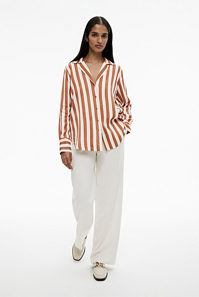Satin Stripe Shirt | Witchery (AU)