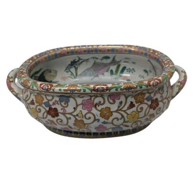 Vtg Chinese Famille Rose Medallion Foot Bath Planter Basin Scrolling Floral Crab | eBay | eBay US