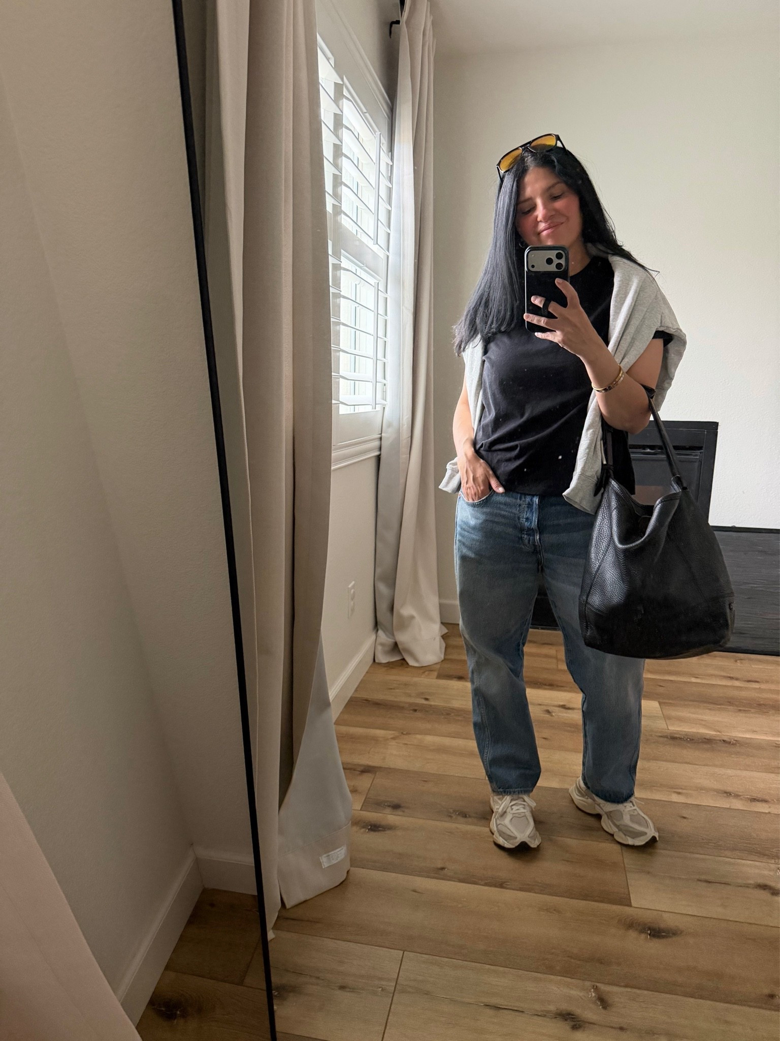 ootd //: medium in t shit and sweater, 8 in the jeans 

shoes 7.5

#LTKootd #LTKmomlife #LTKgrwm