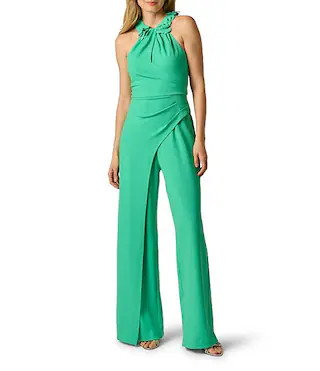 Rosette Halter Jumpsuit | Dillard's