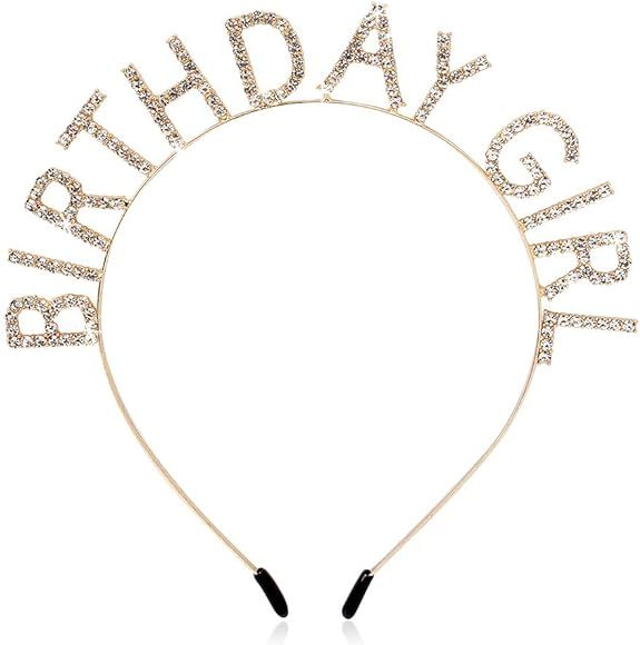 AOPRIE Birthday Girl Headband Birthday Tiara Crown for Women | Amazon (US)