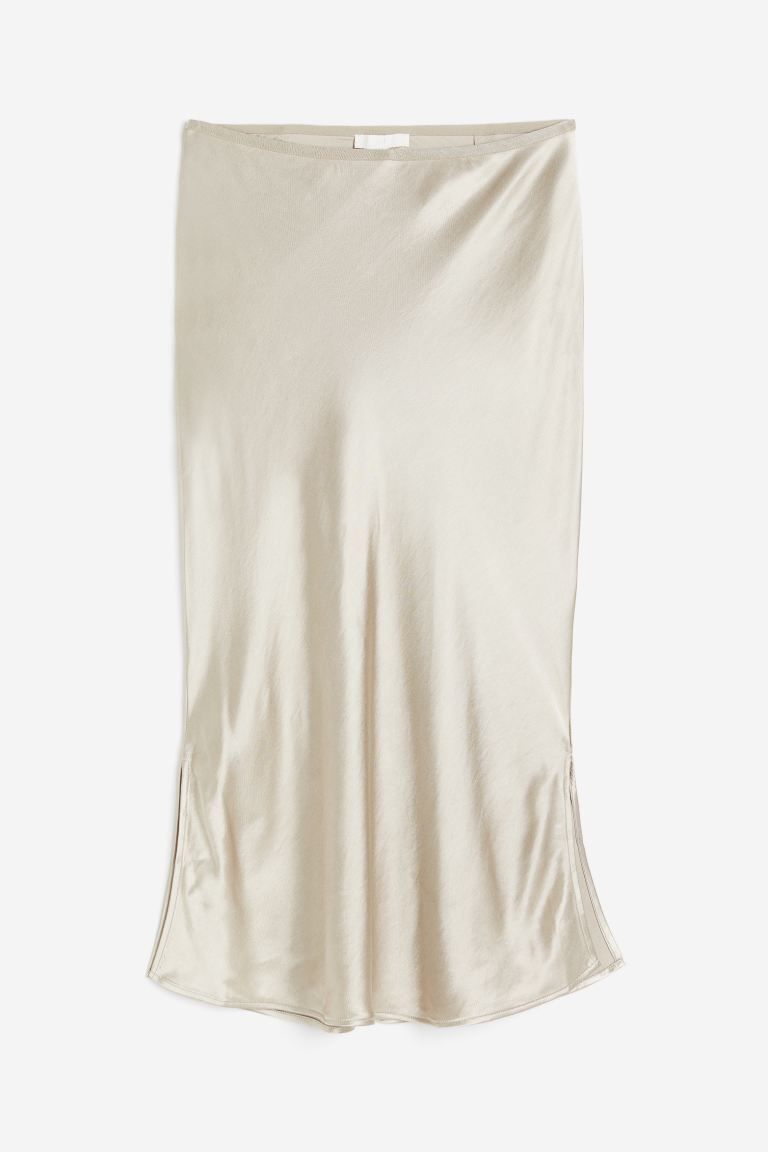 Satin Skirt - Light beige - Ladies | H&M US | H&M (US + CA)