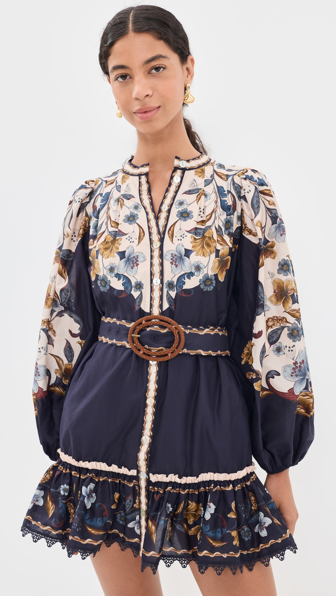 Belted Pattern Mini Dress | Shopbop