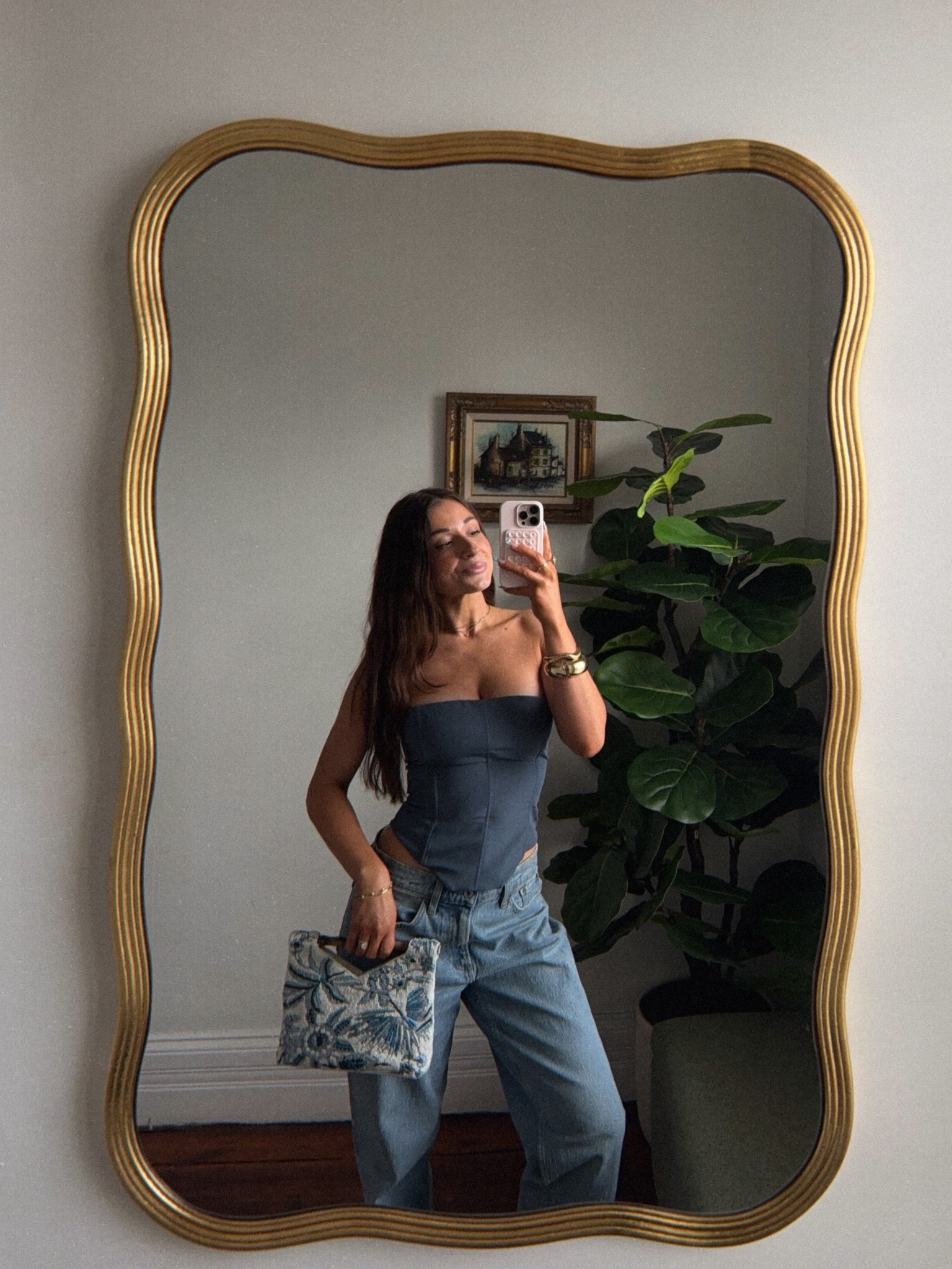 26 long jeans
exact corset is white fox boutique
purse is marshall’s 