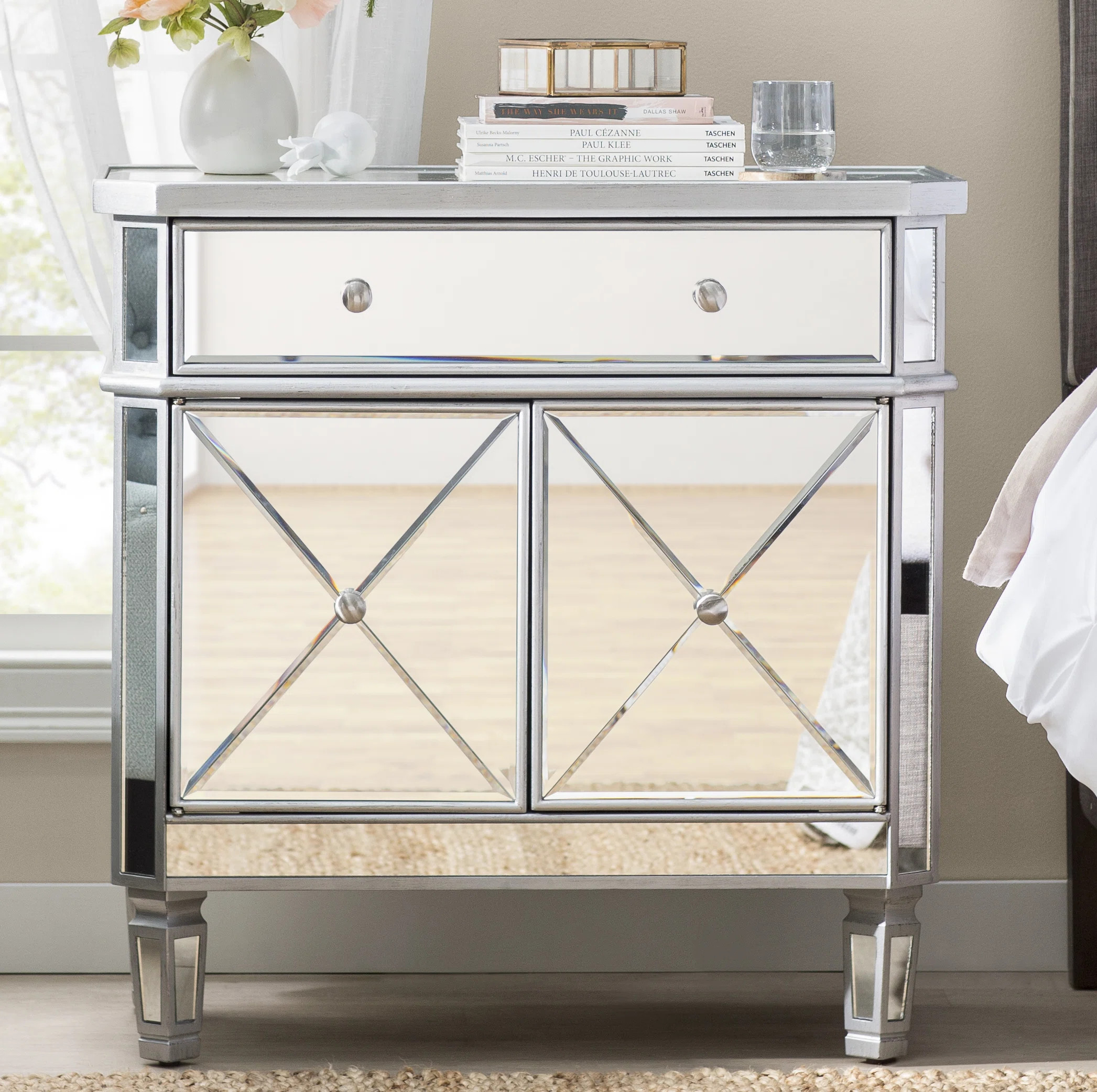 Lela 2 - Door Mirrored Accent Cabinet | Wayfair North America