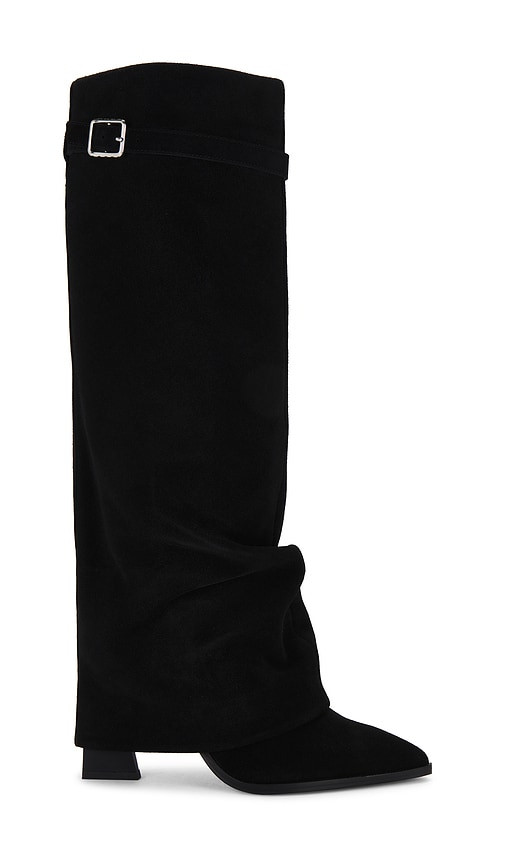 Free People Felicity Foldover Boot in Black. - size 7.5 | Revolve Clothing (Global)