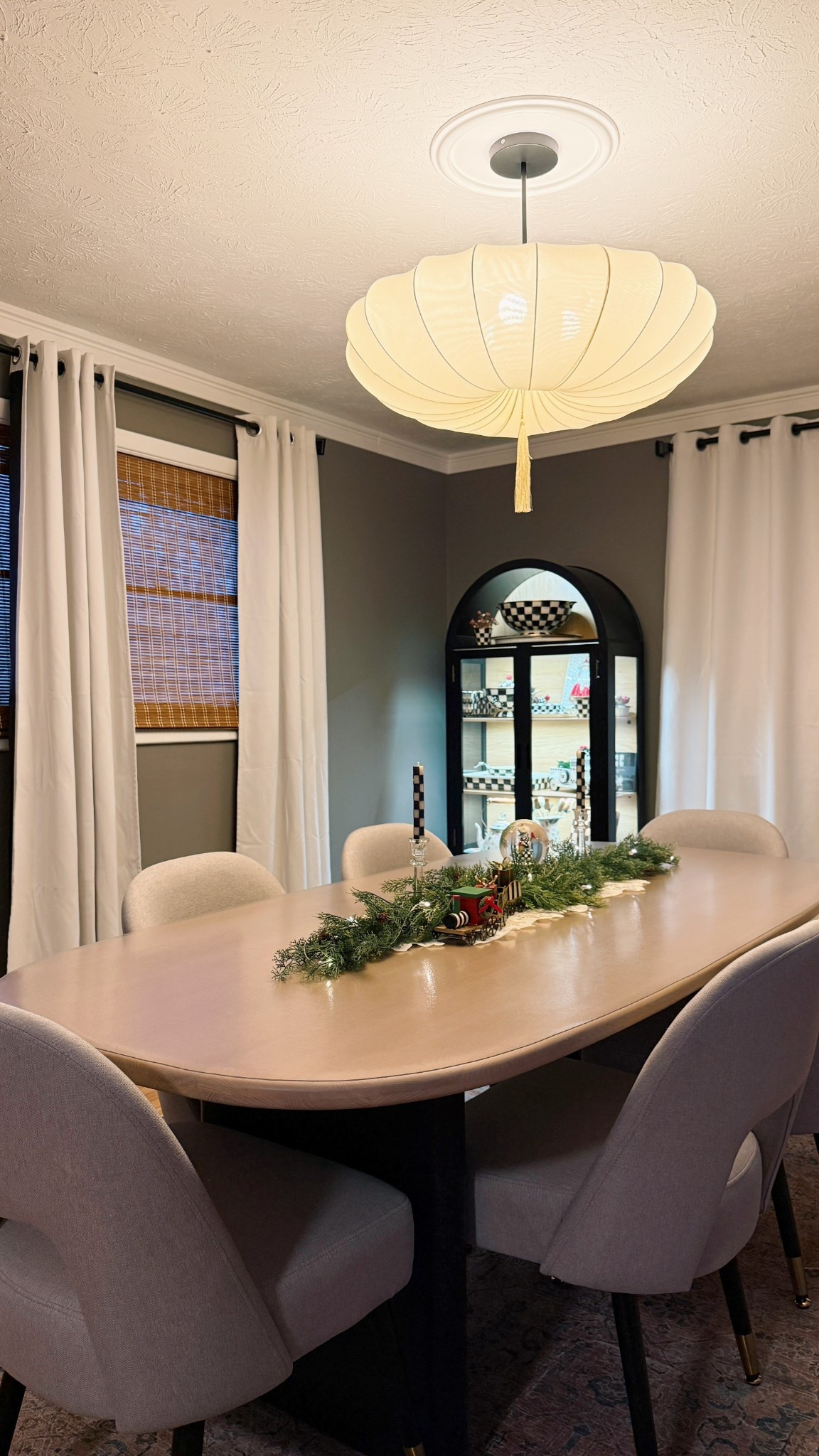 Simple but elegant Christmas decor in the dining room! Mackenzie Childs will always be one of my favorites for the holidays! 

#LTKHome #LTKSeasonal #LTKHoliday