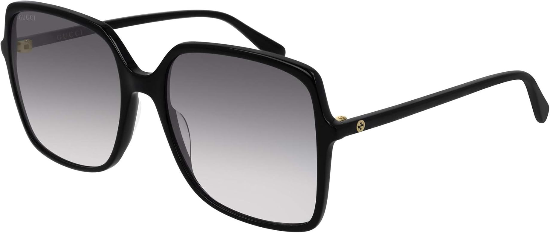 Gucci GG0544S 001 Black GG0544S Square Sunglasses Lens Category 2 Size 57mm | Amazon (US)