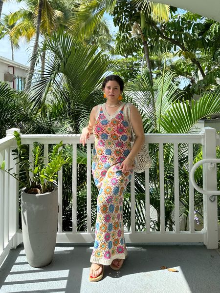 Colorful crochet dress from beach riot is amazing for the summer it’s a great swimsuit cover too

#LTKstyletip #LTKtravel #LTKmidsize