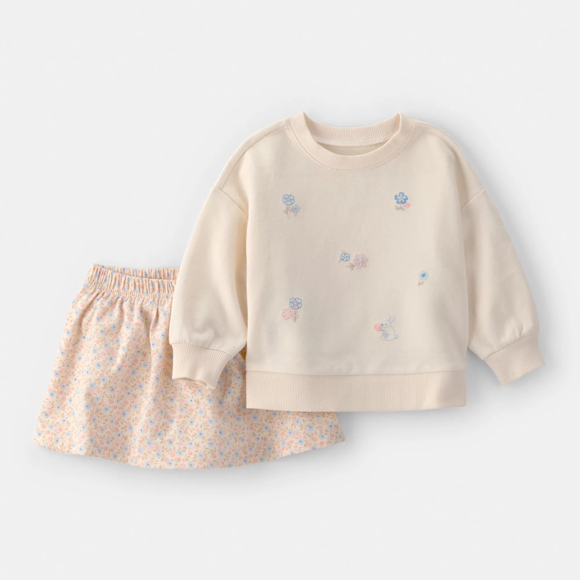 Baby Carter's 2-pc. Floral French Terry Top & Skort Set | Kohl's