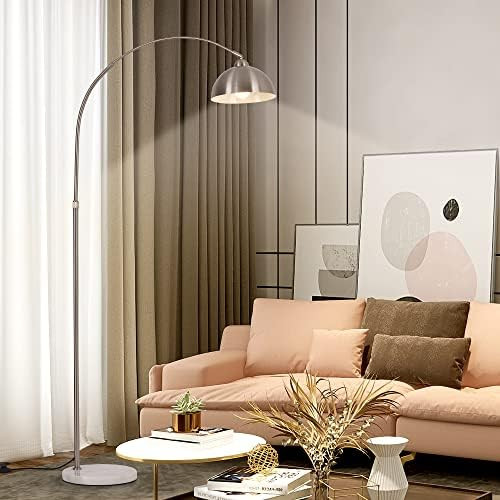 Modern 72in Arc floor lamps,Task Light, metal dome lampshade, marble base, adjustable high standi... | Amazon (US)