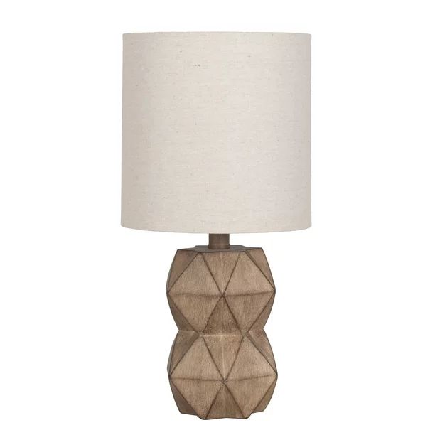 Better Homes & Gardens Weathered Wood Faceted Faux Wood Table Lamp, 15.75"H | Walmart (US)
